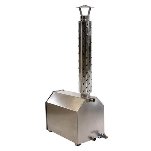 Big stainless steel wood burning stove for hot tub 30 kw