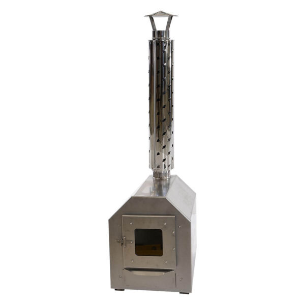 Big external stainless steel wood fired heater