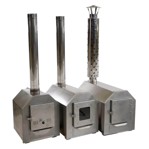 Wood fired stainless steel heaters for hot tubs