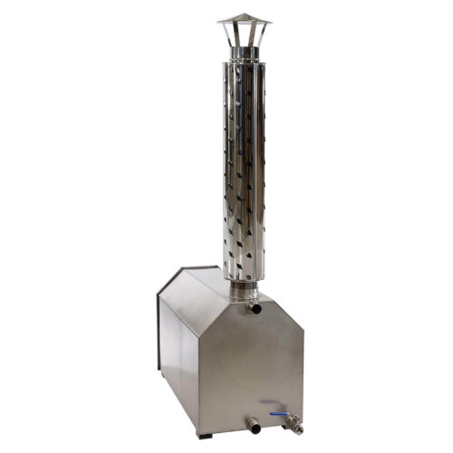 Stainless steel wood burning stove back
