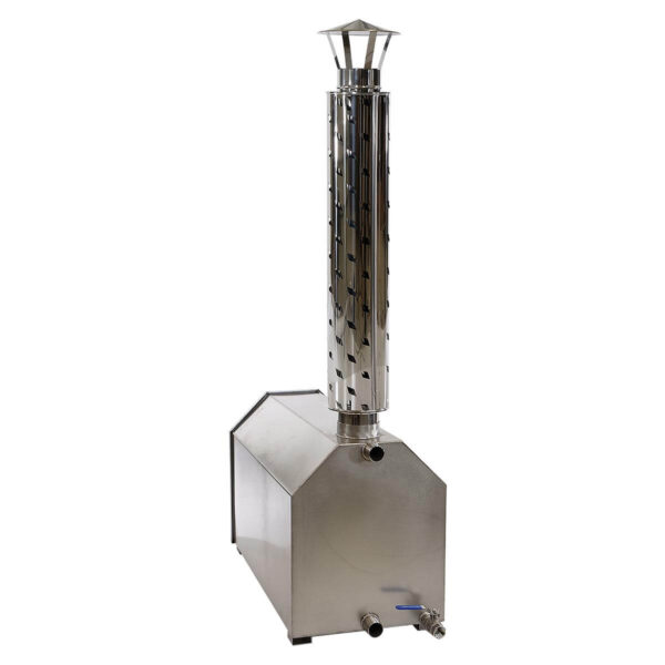 Stainless steel wood burning stove back