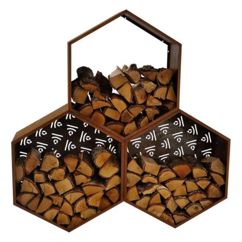 Outdoor firewood storage of exclusive design