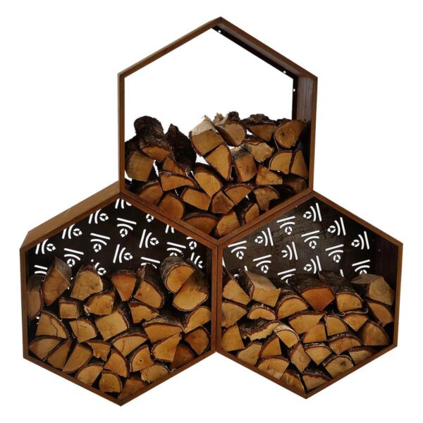 Outdoor firewood storage of exclusive design