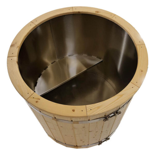 Stainless steel cold tub for one person