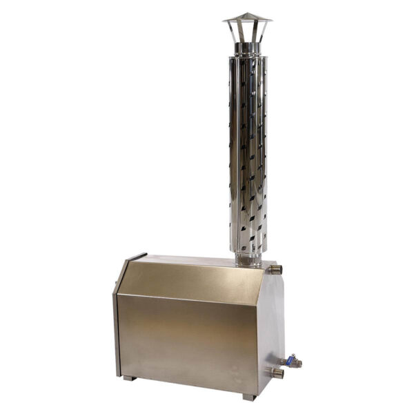 Wood burning stainless steel stove for pool