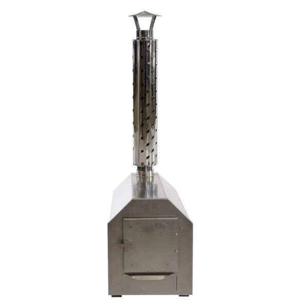 Stainless steel wood burning stove 1m