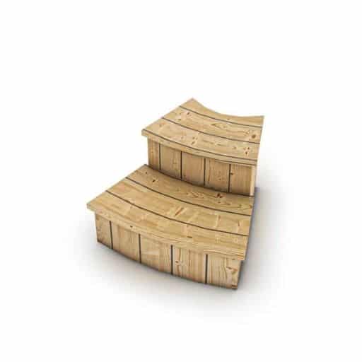 A type stairs for hot tub