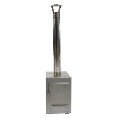 Wood burning stainless steel heater for small hot tub