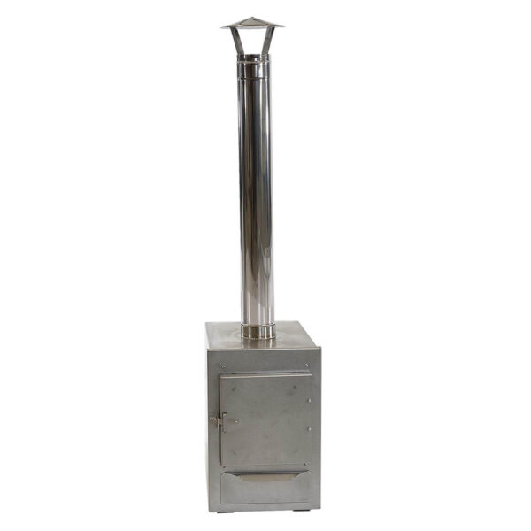 Wood burning stainless steel heater for small hot tub