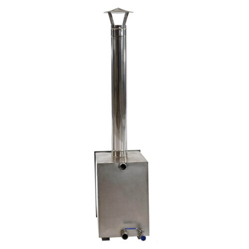 Wood burning stainless steel stove of hot tub