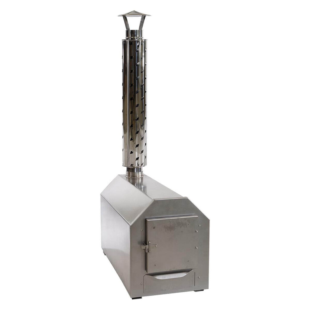 Hexagon stainless steel wood burning stove 100 cm tenspa