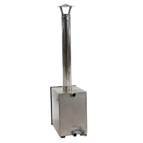Wood fired stainless steel stove for small hot tub