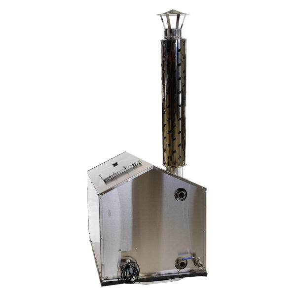 Wood pellet heater for hot tub