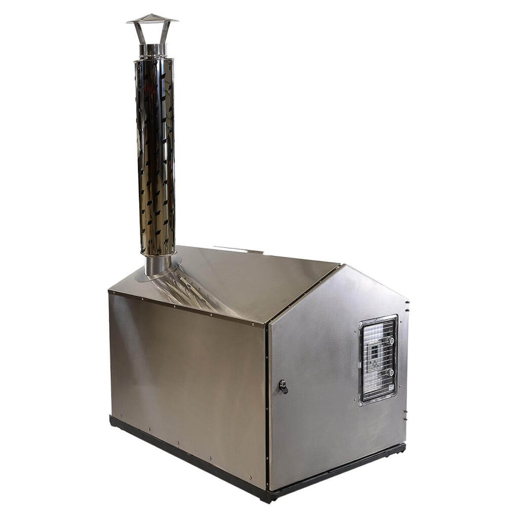 Smart hot tub wood pellet stove controlled by a phone app