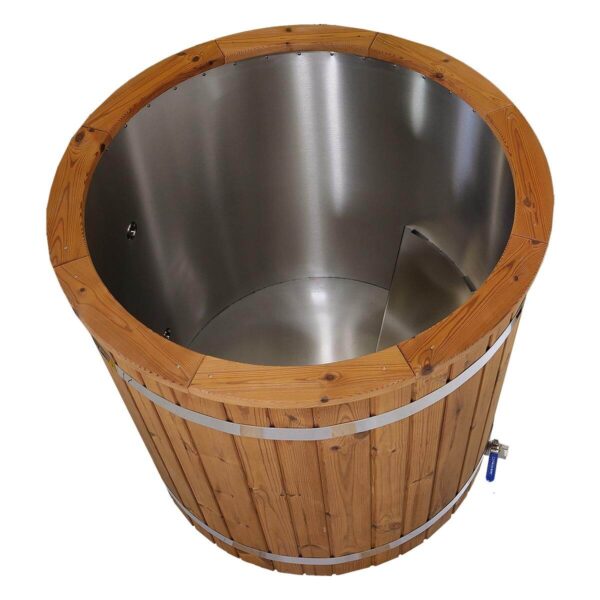 Cold tub termo wood with stainless steel