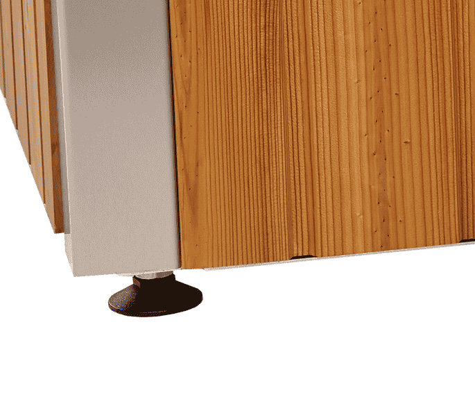 Ice batch adjustable legs