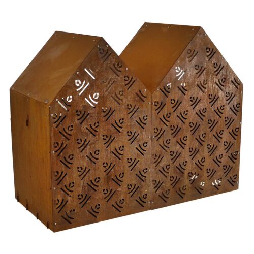 Double house type firewood from back