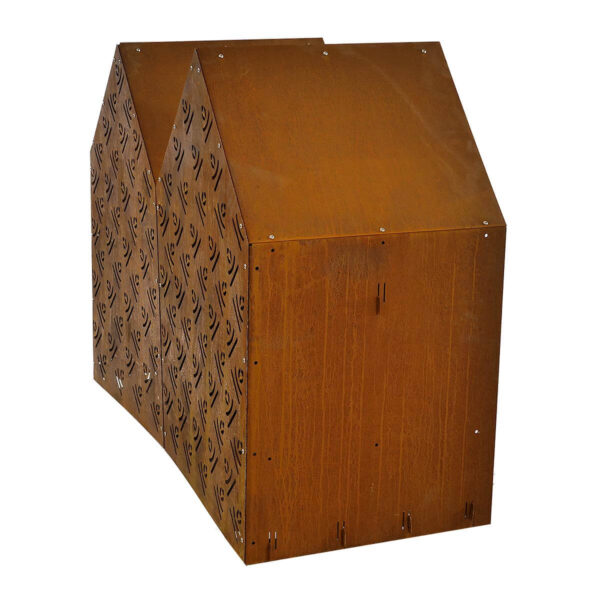 Double firewood storage from side