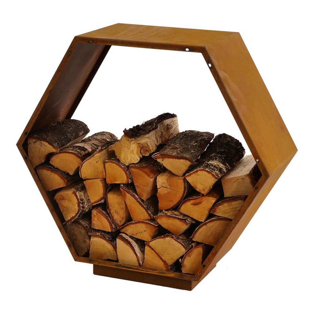 Tenspa Hexagon design firewood storage