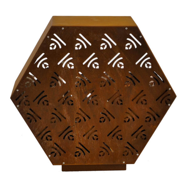 Firewood storage honeycomb design back