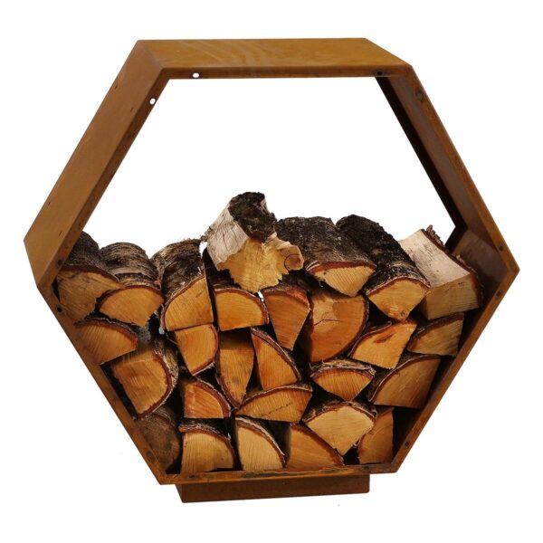 Firewood storage without back panel