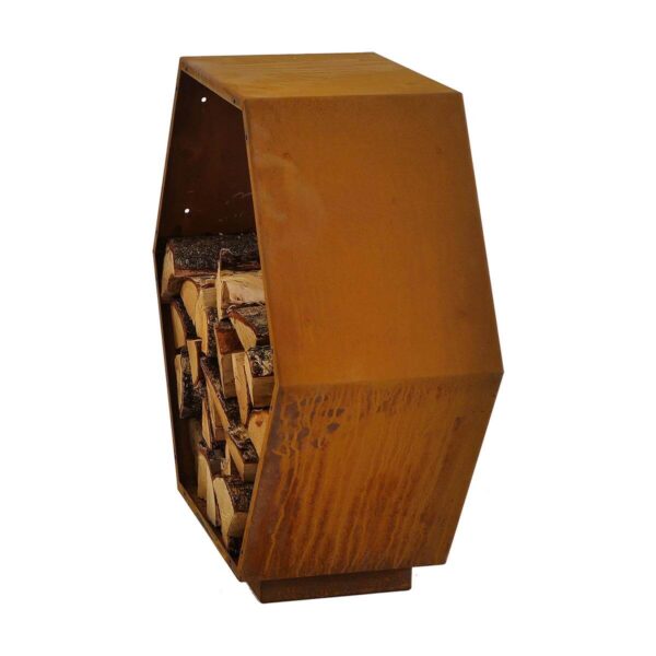 Firewood storage from side