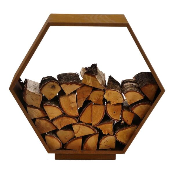 Hexagon firewood storage