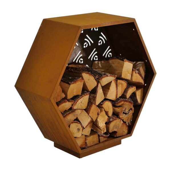 Honeycomb type firewood storage