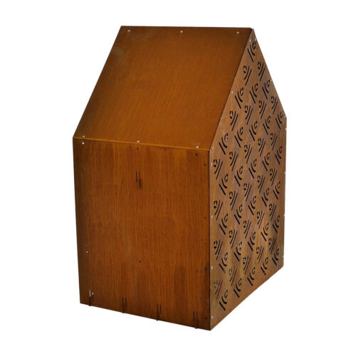 House type firewood storage from back
