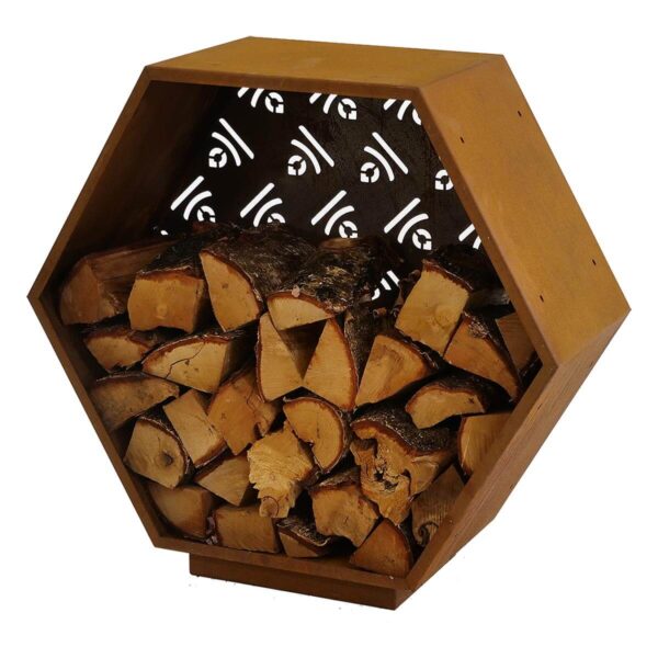 Firewood storage honeycomb design
