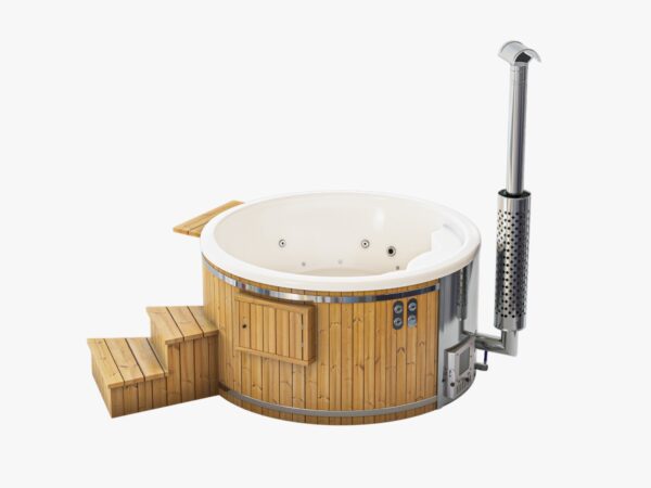 Smart wood pellet-fired hot tub mobile control